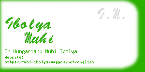 ibolya muhi business card